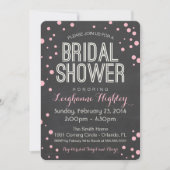 Bridal Shower Invitation - Chalkboard en Confetti Kaart (Voorkant)