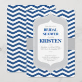 Bridal Shower Invitation, Chevron, Classic, Modern Kaart (Voorkant / Achterkant)