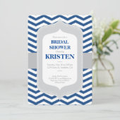 Bridal Shower Invitation, Chevron, Classic, Modern Kaart (Staand voorkant)