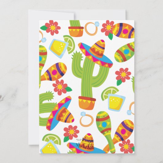 Bridal Shower Invitation- Couples, Fiesta Kaart (Achterkant)