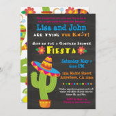 Bridal Shower Invitation- Couples, Fiesta Kaart (Voorkant / Achterkant)