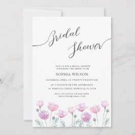 Bridal Shower Invitation delicate flowers. Kaart