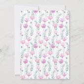 Bridal Shower Invitation delicate flowers. Kaart (Achterkant)