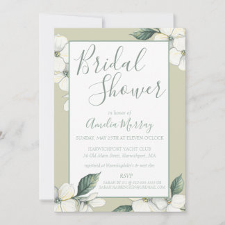 Bridal Shower Invitation, Dogwood Blooms