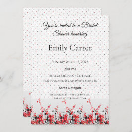 Bridal Shower Invitation Elegant Floral Template Kaart