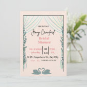Bridal Shower Invitation | Elegant Pink Customizab Kaart (Staand voorkant)