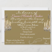  BRIDAL SHOWER INVITATION FAUX Wallpaper Kaart (Achterkant)