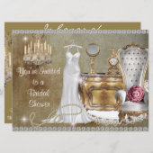  BRIDAL SHOWER INVITATION FAUX Wallpaper Kaart (Voorkant / Achterkant)