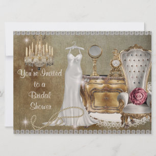  BRIDAL SHOWER INVITATION FAUX Wallpaper Kaart