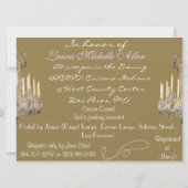  BRIDAL SHOWER INVITATION FAUX Wallpaper Kaart (Achterkant)