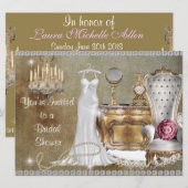 BRIDAL SHOWER INVITATION FAUX Wallpaper Kaart (Voorkant / Achterkant)