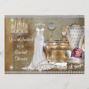  BRIDAL SHOWER INVITATION FAUX Wallpaper Kaart
