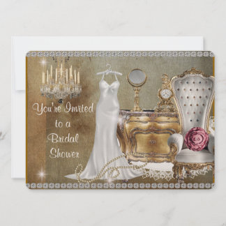 BRIDAL SHOWER INVITATION FAUX Wallpaper Kaart