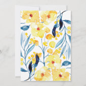 Bridal Shower Invitation, Floral Waterverf Kaart (Achterkant)