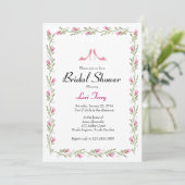 Bridal Shower Invitation - Flowers & Bridal Shoes Kaart (Staand voorkant)