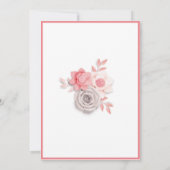Bridal Shower Invitation Flowers Kaart (Achterkant)