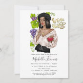 Bridal Shower Invitation française Girl Wine Kaart (Voorkant)