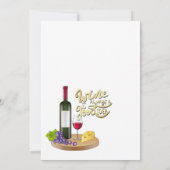 Bridal Shower Invitation française Girl Wine Kaart (Achterkant)