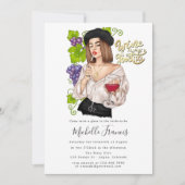 Bridal Shower Invitation française Girl Wine Kaart (Voorkant)