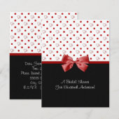 Bridal Shower Invitation Girly Red Hearts Kaart (Voorkant / Achterkant)