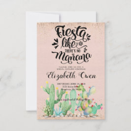 Bridal Shower Invitation - Glam Cactus Kaart