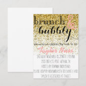 Bridal Shower Invitation Gold Glitter Kaart (Voorkant / Achterkant)