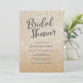 Bridal Shower Invitation - Gold glitter Kaart (Staand voorkant)