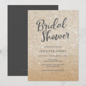 Bridal Shower Invitation - Gold glitter Kaart (Voorkant / Achterkant)