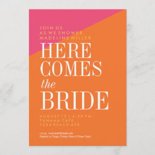 Bridal Shower Invitation, Gold Glitter, modern Kaart