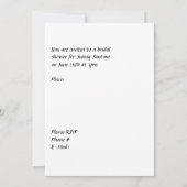 Bridal Shower Invitation in Pink Aankondiging (Achterkant)