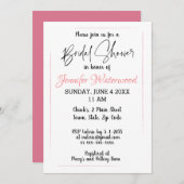 BRIDAL SHOWER Invitation Kaart (Voorkant / Achterkant)