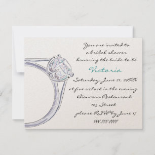 BRIDAL SHOWER INVITATION KAART