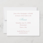 BRIDAL SHOWER INVITATION KAART (Achterkant)