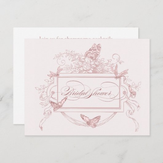 BRIDAL SHOWER INVITATION KAART (Voorkant / Achterkant)