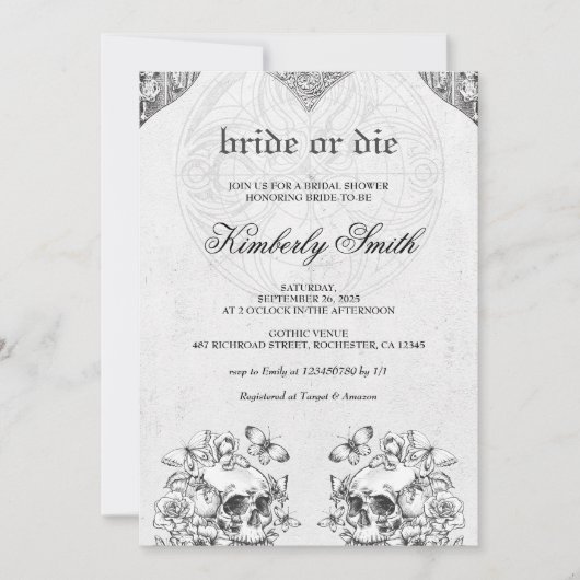 Bridal Shower Invitation Kaart (Voorkant)