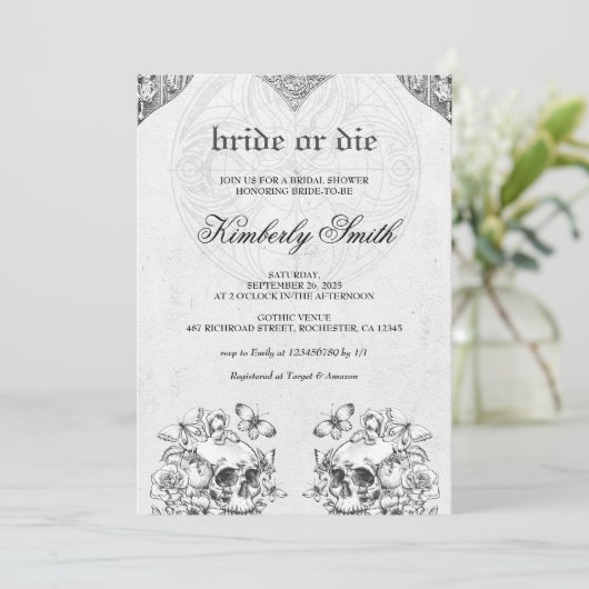 Bridal Shower Invitation Kaart (Staand voorkant)