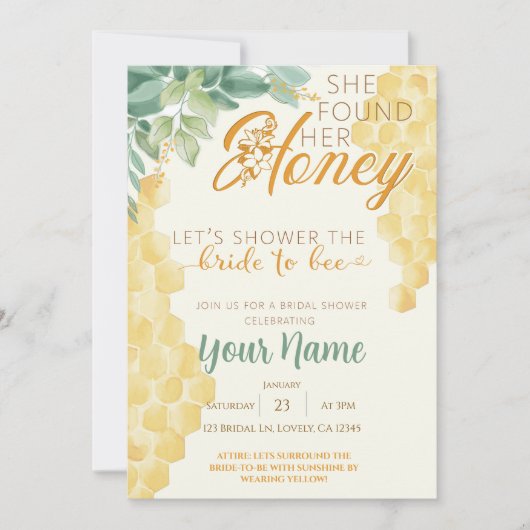 Bridal Shower Invitation Kaart (Voorkant)