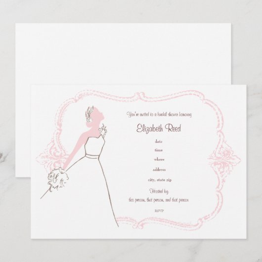  Bridal Shower Invitation Kaart (Voorkant / Achterkant)