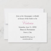 BRIDAL SHOWER INVITATION KAART (Achterkant)