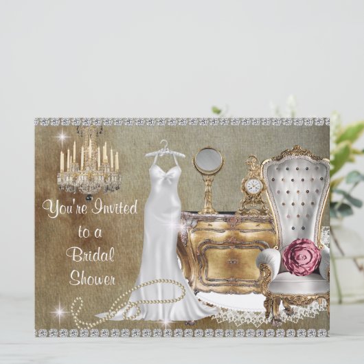  BRIDAL SHOWER INVITATION KAART (Staand voorkant)