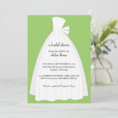 Bridal Shower Invitation {Kiwi Green} Kaart (Staand voorkant)
