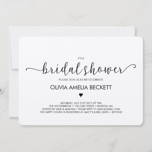 Bridal Shower Invitation - Kraft Kaart (Voorkant)