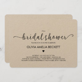 Bridal Shower Invitation - Kraft Kaart
