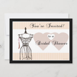 Bridal Shower Invitation  Mannequin Kaart