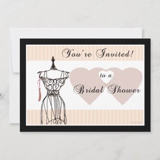 Bridal Shower Invitation Mannequin Kaart (Voorkant)