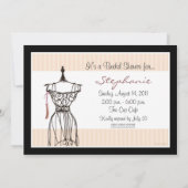Bridal Shower Invitation Mannequin Kaart (Achterkant)