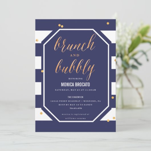 BRIDAL SHOWER INVITATION - marine anemone flower Kaart (Staand voorkant)