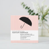 Bridal Shower Invitation met Umbrella Kaart (Staand voorkant)