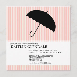 Bridal Shower Invitation met Umbrella Kaart