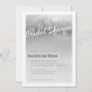 BRIDAL SHOWER INVITATION : ombre waterverf grijs Kaart